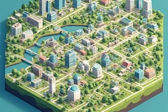 design professional flat vector map and infographic location map