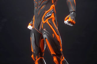 design industrial exoskeleton suit, wearable armor and mechanical body support
