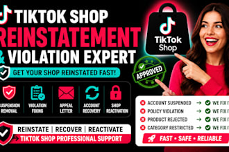 remove tiktok shop reinstatement suspension fix and violation appeal expert