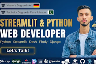 build ai powered streamlit dashboard and python web app