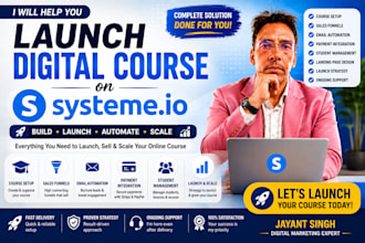 set up and launch your online course on systemeio