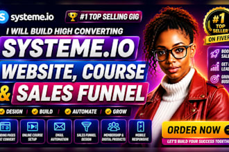 setup systeme io website systeme io sales funnel systeme io online course funnel