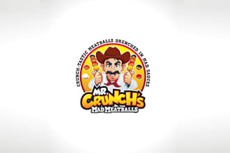 design mad chef logo food seller