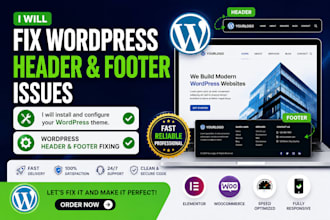 fix wordpress header and footer issues