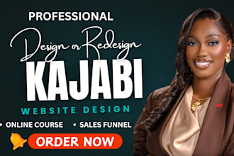 design kajabi website, online course, sales funnel, kajabi and email automation