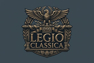 design a bold and classical roman logo for your brand