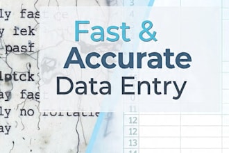 fast and accurate data entry, copy paste and excel work