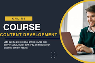 create structured online course modules lessons and workbook content