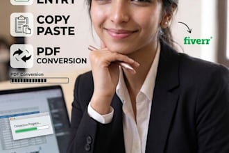 accurate data entry,copy paste, PDF to word excel conversion