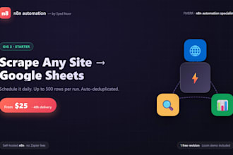 scrape data from any website into google sheets with n8n
