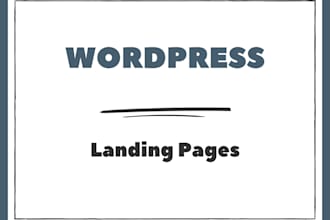 build wordpress landing pages by elementor