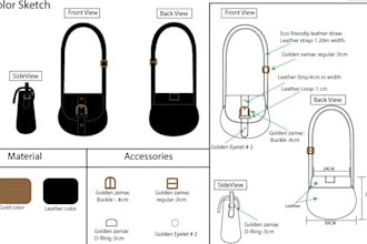 design backpacks, handbags, wallets and luggage with detailed tech packs