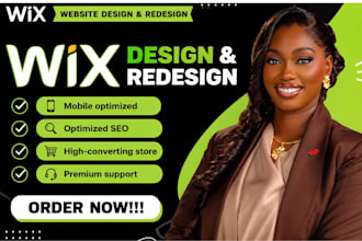 design professional wix website, wix ecomerce website, wix studio, wix seo