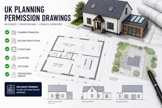 design accurate UK planning permission drawings for your project
