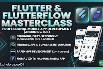 develop android and ios apps using flutterflow and flutter