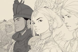 sketch pencil style digital art