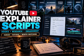write professional and unique youtube explainer scripts for you