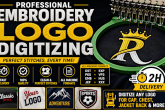 do embroidery logo digitizing into dst pes emb files