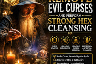 remove evil curses and perform strong hex cleansing