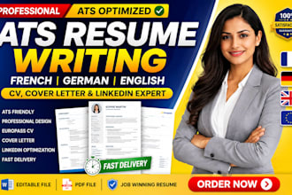 write ats french german and english CV resume for europe jobs