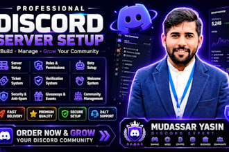 build a custom discord server setup with bots and roles