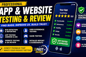 do dating app review, app testing, website testing, QA testing and game testing