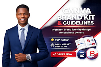 design editable canva brand identity kit brand style guidelines design media kit