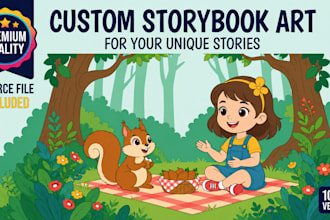 design children storybook layered illustrations