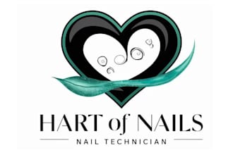 design minimal pictorial nail technician logo