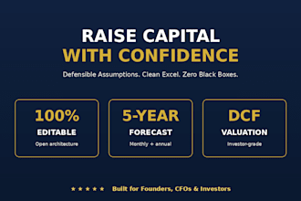 build investor ready financial model with 3 statement projection and dcf