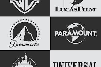 design production, music, film, studio logo branding