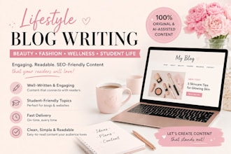 write beauty, lifestyle and student blog content