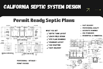 provide california septic design and onsite wastewater plans