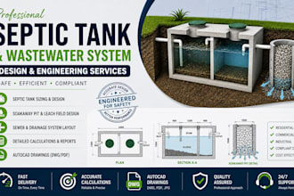 create wastewater disposal and septic system engineering drawings