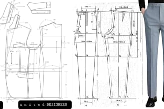 create custom pdf sewing pattern, clothing pattern printable, grading size chart