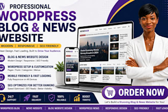 design a professional wordpress blog or news website