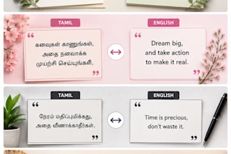 manually translate tamil and english content