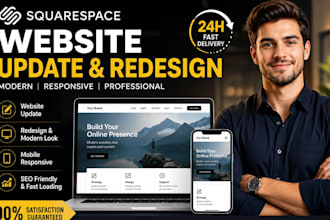 update squarespace, redesign and fix your squarespace website for conversions