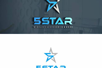 design modern minimalist star logo for business brand and company