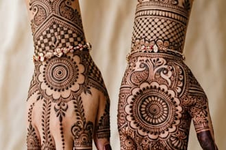 create 88 unique bridal mehndi design PDF with 5 min hack