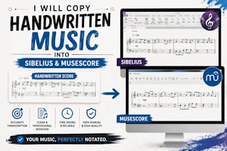 convert handwritten music to sibelius or musescore