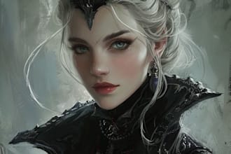 draw fantasy character illustration and concept art