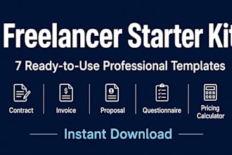 provide a complete freelancer starter kit with contract invoice and proposals