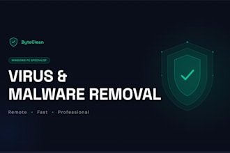 remove all type of viruses and clean your windows PC remotely