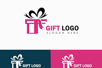 design modern gift box logo for gift shop, packaging and luxury brand