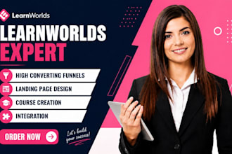 design an elearning course, learnworlds online course, or genially presentation