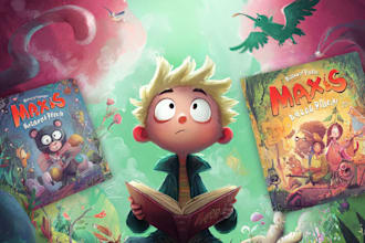 design cartoon book cover for you