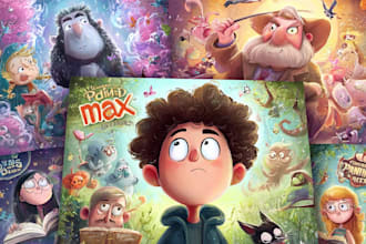 create cartoon book cover