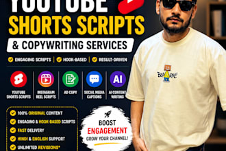 write engaging youtube shorts scripts and ad copy