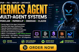 setup hermes agent open claw multi agent routing paperclip obsidian claude code